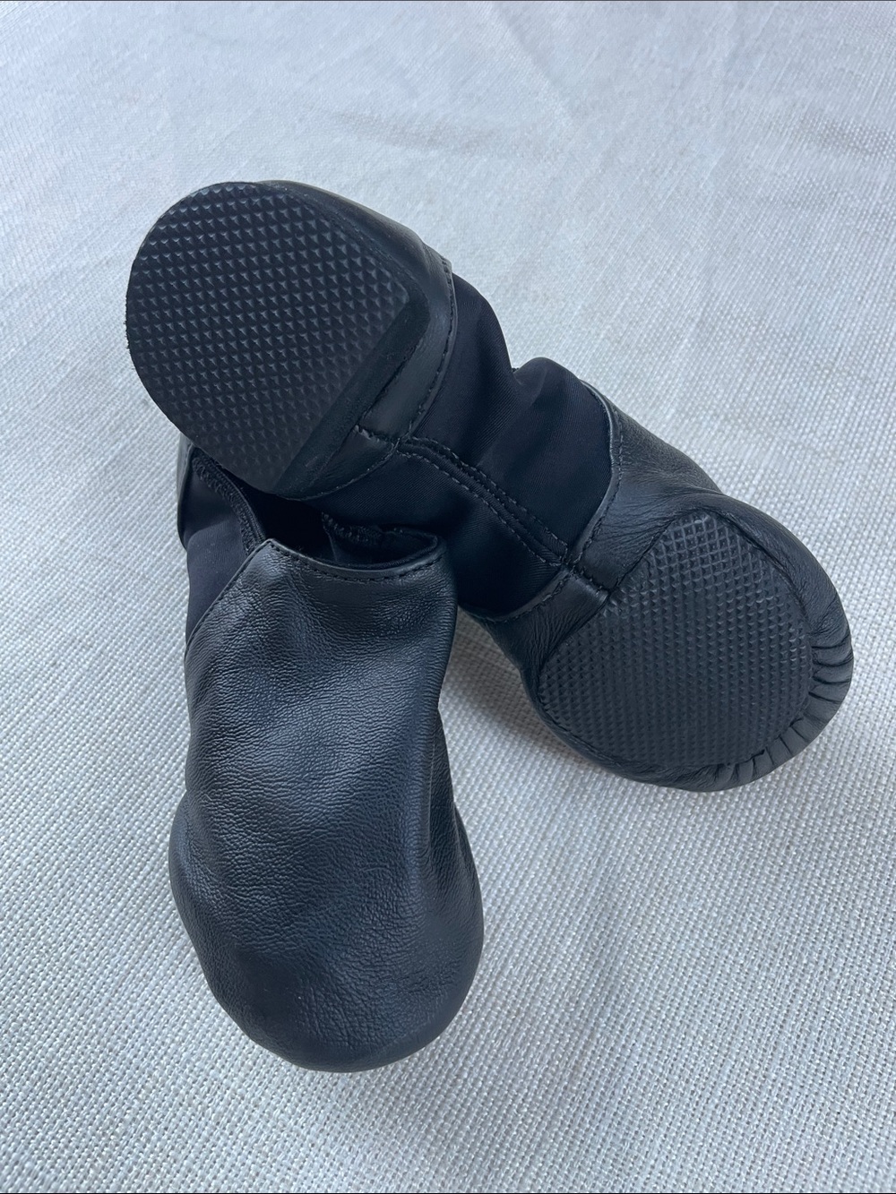 Kids Black Leather Jazz Dance Shoes 13M